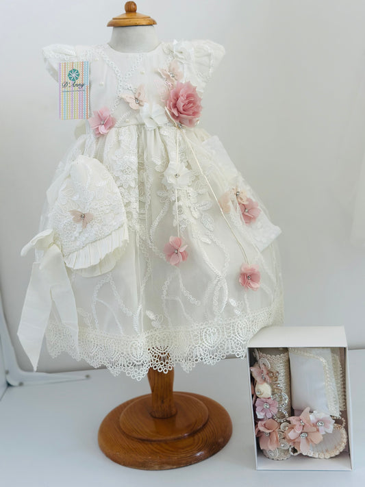 Kit Bautizo de niña con kit vela de mariposas