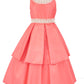 Vestido en capas coral