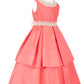 Vestido en capas coral