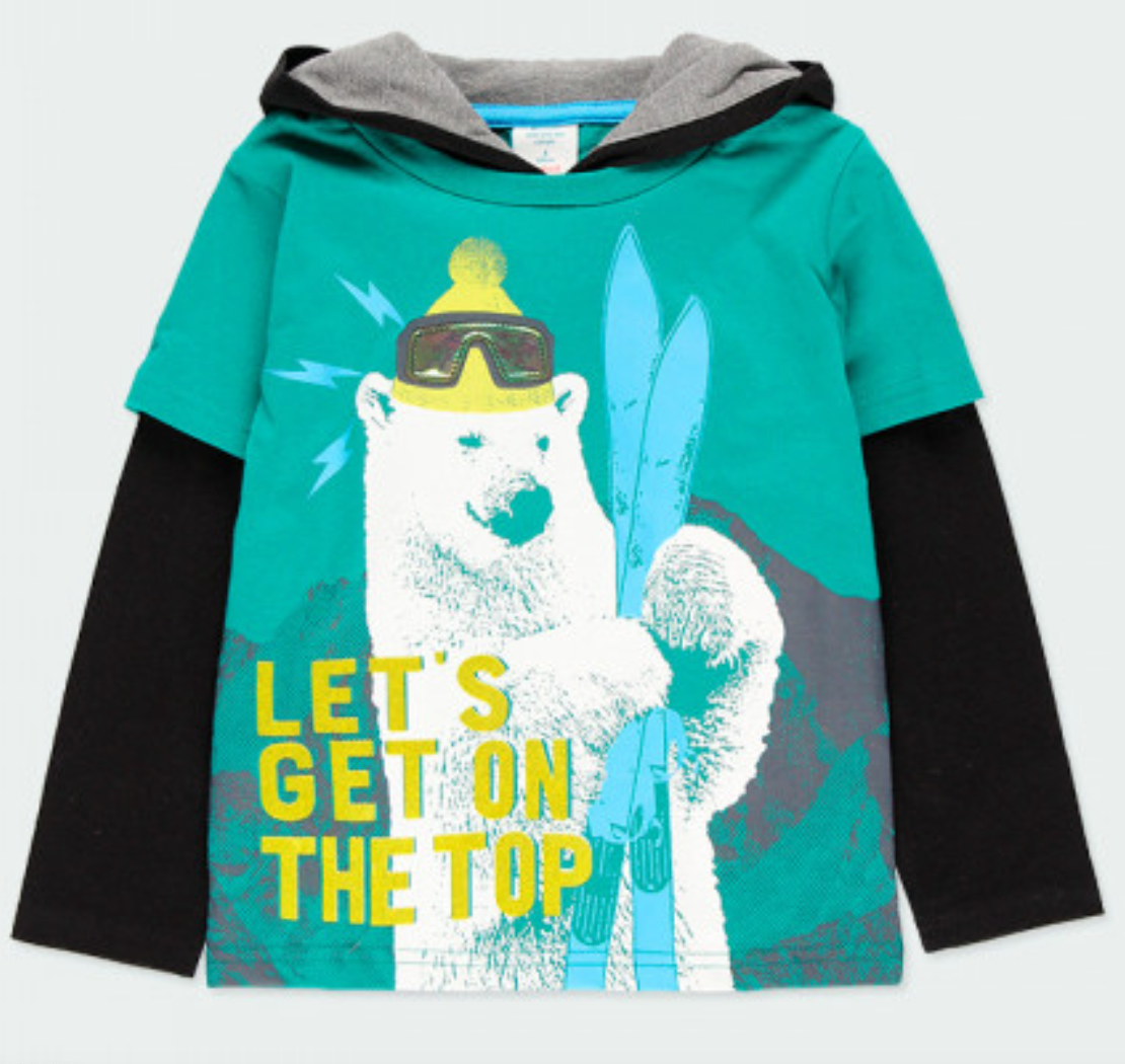 Playera de oso con gorro 513201