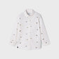 Camisa con cuello estampada