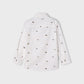 Camisa con cuello estampada