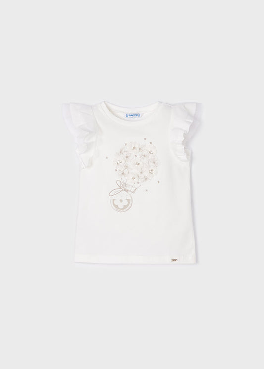 Playera niña flores 3054