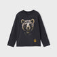 Playera manga larga con oso 4006