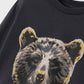 Playera manga larga con oso 4006