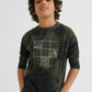 Playera manga larga verde 7005