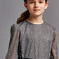 Vestido gris manga larga 7937