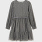 Vestido gris manga larga 7937