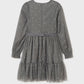 Vestido gris manga larga 7937